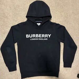 Burberry Black Hoodie with White Logo